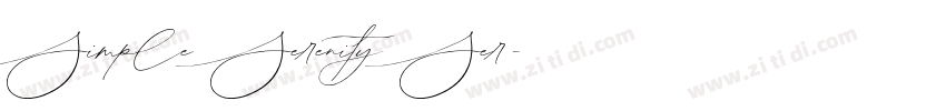 Simple Serenity Ser字体转换 Simple Serenity Ser字体转换